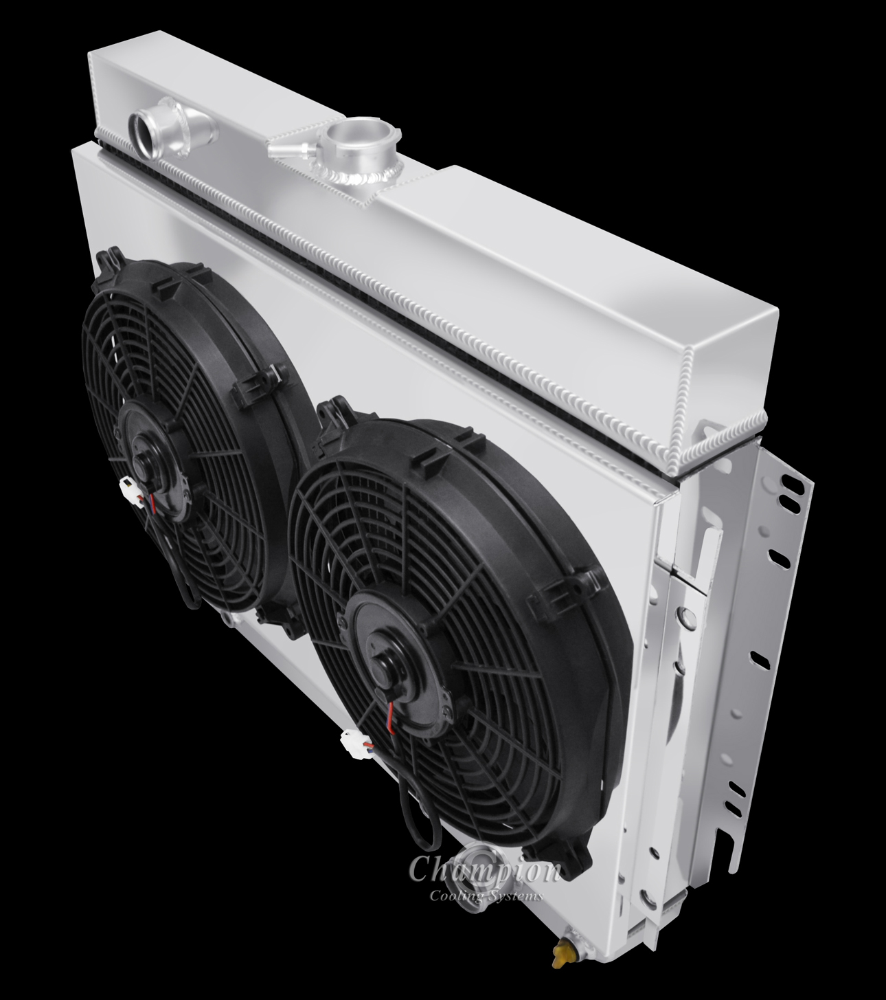 1964 19651967 Chevelle Aluminum Champion RADIATOR, SHROUD & 212" FANS 289 eBay